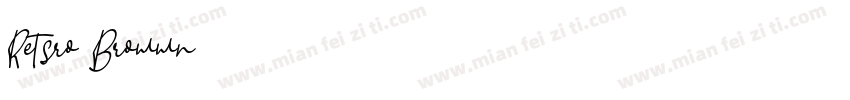 Retsro Browwn字体转换